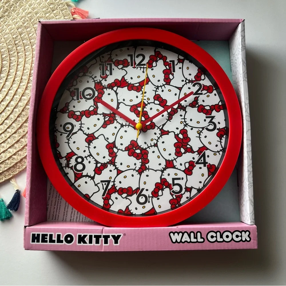 Hello Kitty Wall Clock NEW In Box